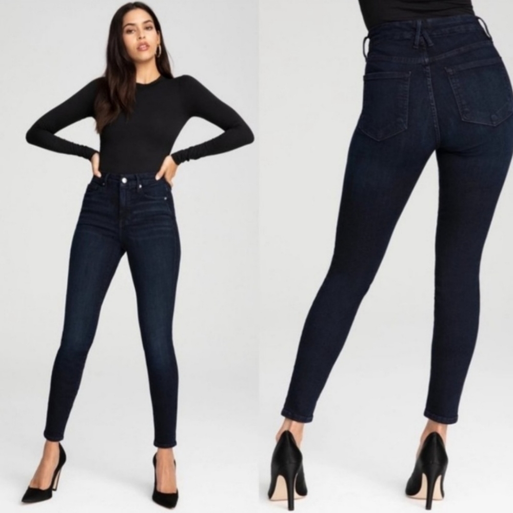 GOOD AMERICAN Good Legs Jeans in Blue 224 - Picture 1 of 10